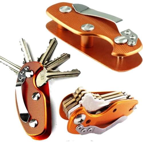EDC Lightweight Folding Keys Organizer Holder Pocket Aluminum Key Holdear Key Bar Free Shipping