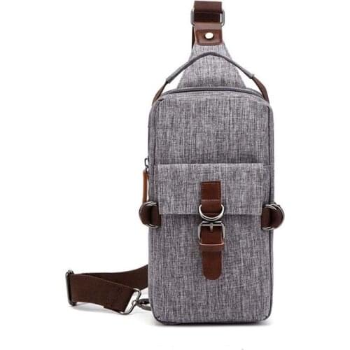 Men Crossbody Small Sling Bag Multifunction Shoulder Bag Outdoor Sport Shoulder Chest Daily Picnic Canvas Bag