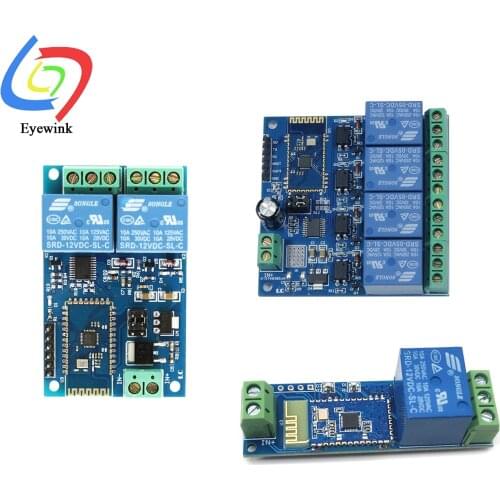 Bluetooth Relay Module 1 2 4 Way Channel DC 5V/12V Internet Smart Remote Control Mobile Phone Switch Wireless Relay Module