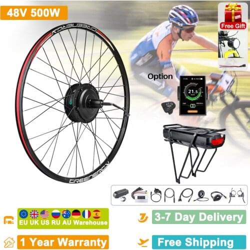 E-bike Bafang Rear Hub Motor 48V 500W Conversion Kits For 20 26 27.5 28 700C Wheels Disc V Brake Electric Bicycle DIY D DC Motor