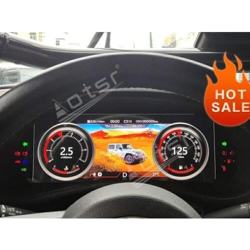 AOTSR 12.3 Inch For Jeep Wrangler 3 JK 2010+ Car LCD Cluster Instrument Multimedia Dashboard Modification GPS navigation player