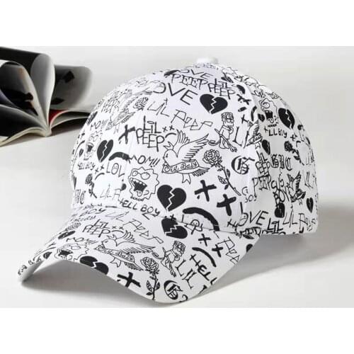 New kpop Graffiti baseball cap unisex cotton adjustable heat printing hip hop sun snapback hat casual sports caps