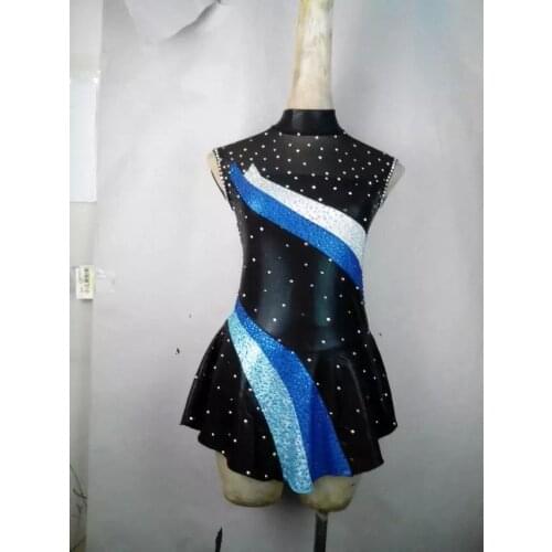 Pink figure skating costumes girls competition skating dresses to ice figure