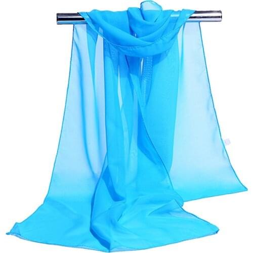 HanXi 2020 Chiffon Silk Scarf for Women Muslim Hijab Summer Bandanas Solid Head Scarf Lady Beach Shawls Soft Winter Neck Scarves
