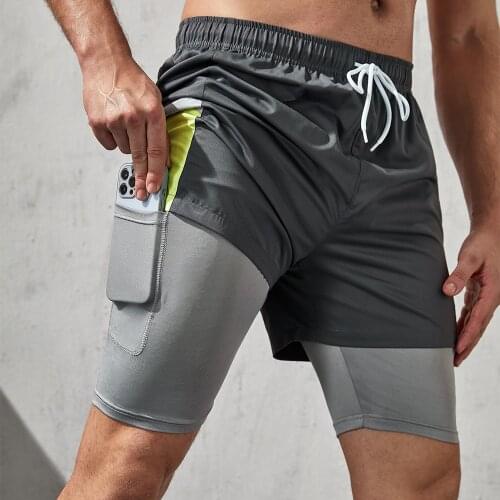 Men Sport Running Track Shorts High Quality Gym Fitness Jogging Workout Sportswear Joggers Casual Training Short Pants Male