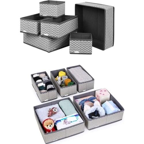 Non-Woven Foldable Drawer Organizer Clothes Storage Box Desk Closet Organizer for Baby Clothes Underwear Bras Socks