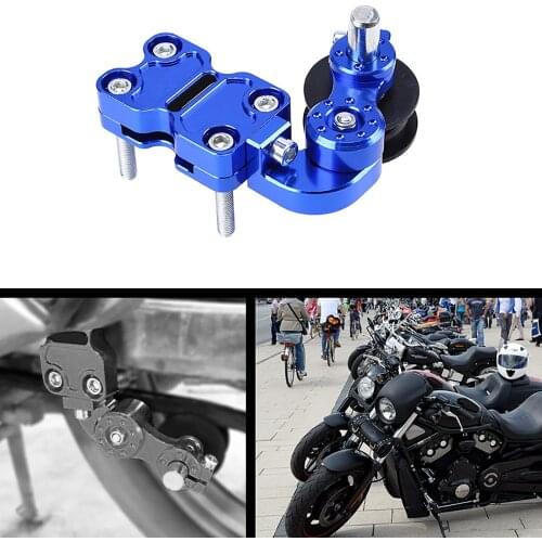 Universal Aluminum Adjuster Chain Tensioner Roller Black Silver Blue For Motorcycle /Chopper ATV