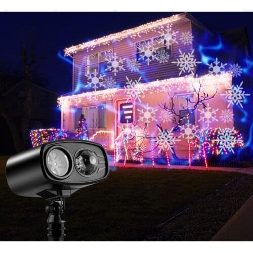 Waterproof Christmas Snowflake Projector Outdoor led laser lamp Projector Christmas decoration snowflake projector Garden Xmas