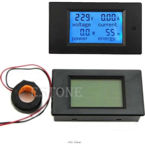 AC 80-260V LCD Digital 100A Volt Watt Power Meter Ammeter Voltmeter 110V 220V