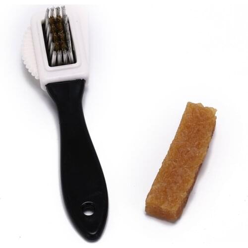 1/2pcs/set Leather Stain Cleaner Suede Shoe Brush 3 Side Cleaning Brush Rubber Eraser Black S Shaped Shoes Cleaner Boot Shoe