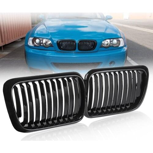 1 Pair Left & Right ABS Gloss Black Sport Kidney Grille Grill for BMW E36 M3 3 Series 1997 1998 1999 #51138195152 51138195151
