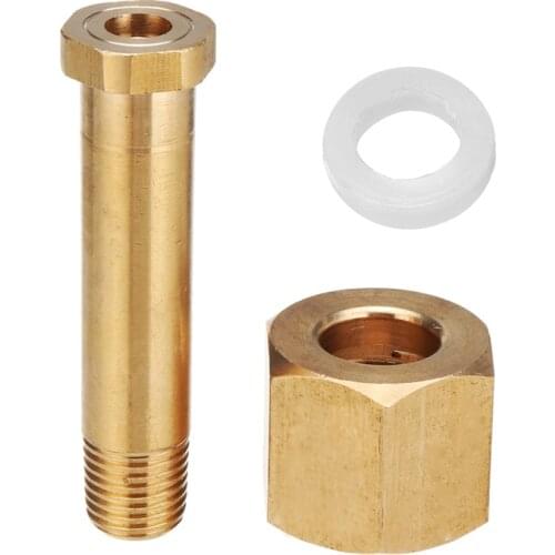 1Pc DIN 477/ W21.8 CO2 Carbon Dioxide Regulator Valve Inlet Nut Nipple with Washer Brass Nut Washer Set Accessories Tool Parts