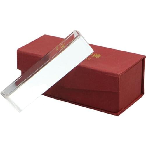 10cm 4" Optical Glass Triple Triangular Prism Physics Teaching Light Spectrum M17E