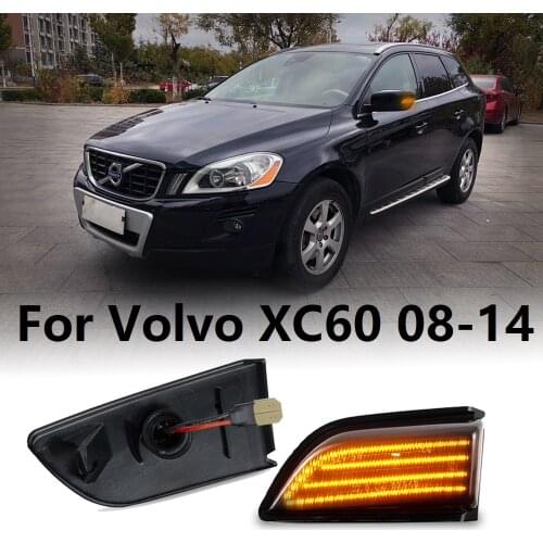 2Pcs LED Dynamic Side Mirror Turn Signal Light Side Wing Rearview Mirror Indicator Blinker For Volvo XC60 2008-2013 Canbus