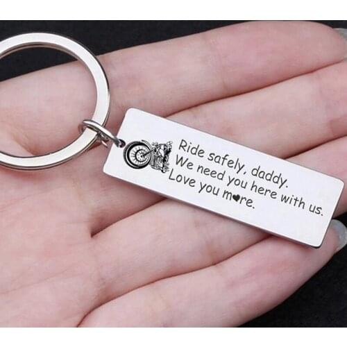 2020 Drive Safe Daddy Charm Keychain for Dad Father Men Fathers Day Birthday Gift Chaveiro Keyring
