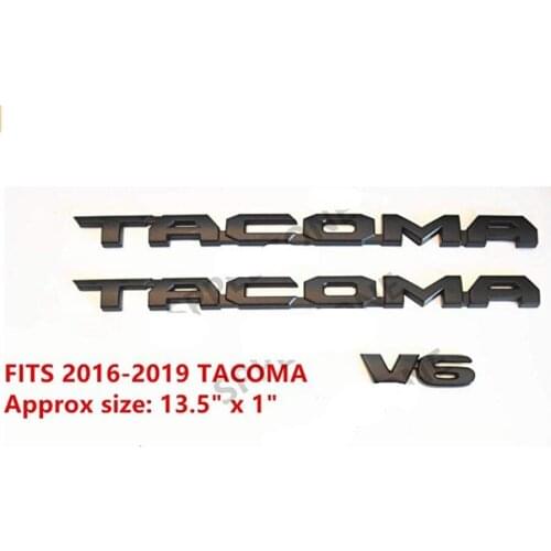3PC 2016-2018 FOR Tag MATTE Black Door Emblem Decal Badge Nameplate V6