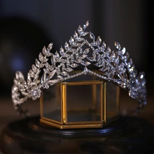 Shine Rhinestone Princess Crown Wedding Tiara Hair Accessories Bridal Headpiece Fashion Women Hairband