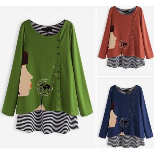 Maternity Blouses Long Sleeve Fake-2pcs T-Shirts Clothes 2020 Spring Loose Pregnant Women O-Neck Blouses Pregnancy Clothings