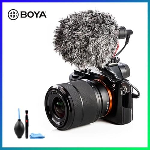 BOYA BY-MM1 Video Record Microphone Compact VS Rode VideoMicro On-Camera Recording Mic for Sony A7 A9 A7S2 A7R2 A7III A7R3 A7M3
