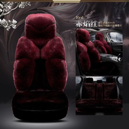 Car Seat Cover Fur Fabric Cloth Keep Warm Front/Rear Vehicle Cushion Not Moves Universal Non-Slide For Vw Sagitar X3 X45