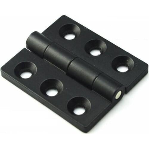 Black chrome zinc alloy electric cabinet box hinge 56*65 65*80mm Industrial Door hinge x2