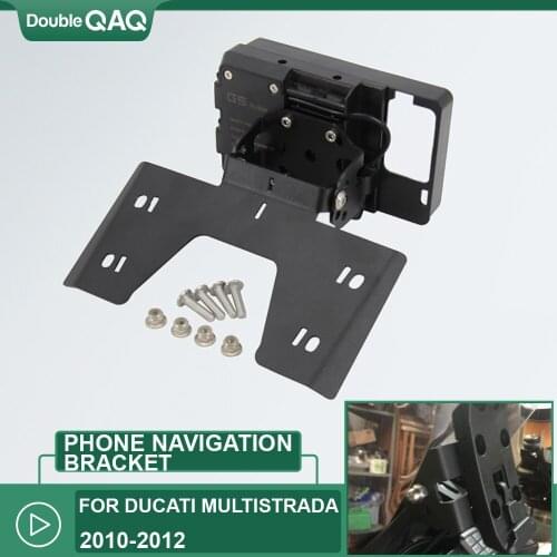 For DUCATI MULTISTRADA 1200 2010 2011 2012 Mobile Phone Motorcycle Navigation Bracket USB Charging