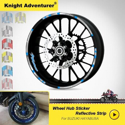 Hot Sell Motorcycle Wheel Sticker Decal Reflective Rim Bike Suitable FIT For SUZUKI Hayabusa GSXR 1300 GSX1300R GSXR1300R