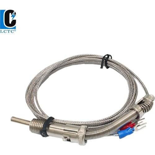 K Type M8 M10 M12 Metal Compression Spring Shielded Wire Thermocouple Temperature Sensor for Temperature Controller