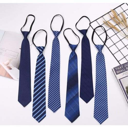 Fashion Lazy Zipper Mens Tie Classic Solid Flower Floral 8cm Jacquard Necktie Accessories Daily Wear Cravat Wedding Party Gift