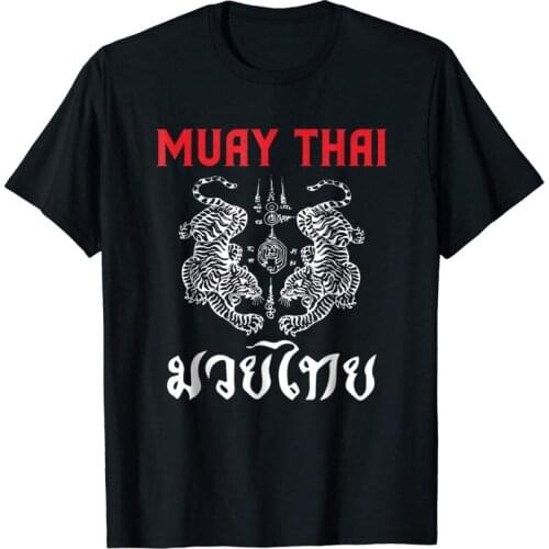 Thai Art Tigers Muay Thai T-Shirt Tee Shirt Mens 2019 New Tee Shirts Printing Fashion Print Tshirt Plus Size Custom Shirt