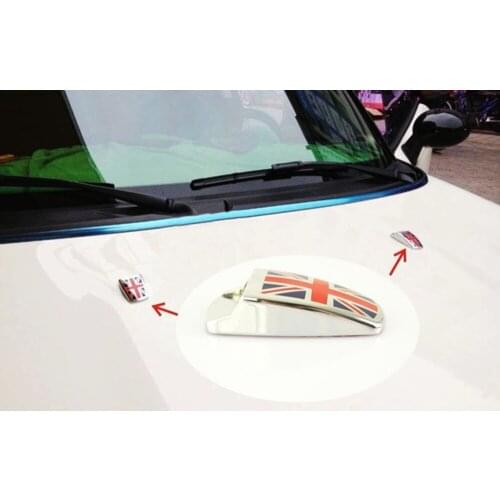 Stickers FOR Mini Cooper Head Wipers Water Spray Nozzle DECORATING Metal sticker car exterior accessories Clubman Sticker Hood