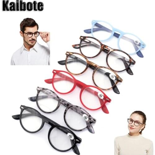KBT 6 Pack Round Reading Glasses Men Women Spring Hinge Frame Male Female 6 Pairs Presbyopic Eyeglasses +1.0 1.5 2.0 2.5 3.0 3.5