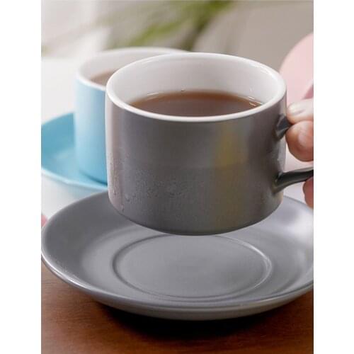 Solid Color Nordic Creativity Ceramics Saucer Manual Modern Eco Friendly Coffee Cup Porcelain Reuseable Tazze Drinkware EK50BD