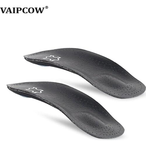 Leather orthotic insole for Flat Feet Arch Support 3/4 length orthopedic shoes sole Insoles for feet men and women foot care