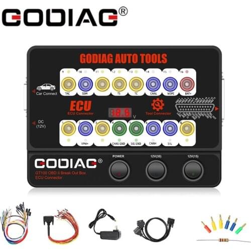 GODIAG GT100 OBD II Break Out Box ECU Connector Convert OBD1 to Standard OBD2 Interface