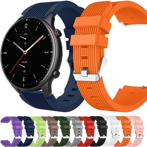 For Huami Amazfit GTR 2 2E Watchband 20mm 22mm Silicone Sport Strap Bracelet For Amazfit GTR 42mm 47mm Bip S GTS2 Mini Wristband