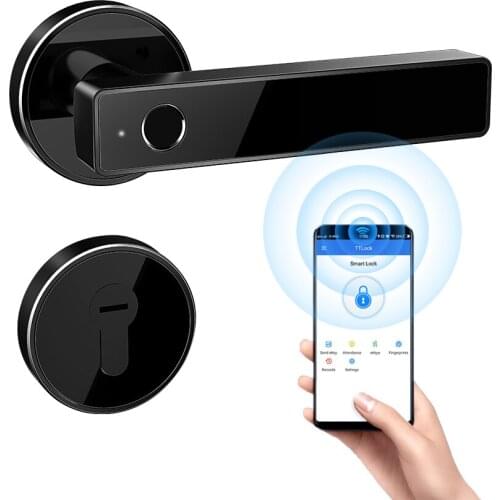 Smart Fingerprint Door Lock Keyless Entry Biometric Electronic WIFI Bluetooth Stainless Steel Home Security Locks by Tiffane