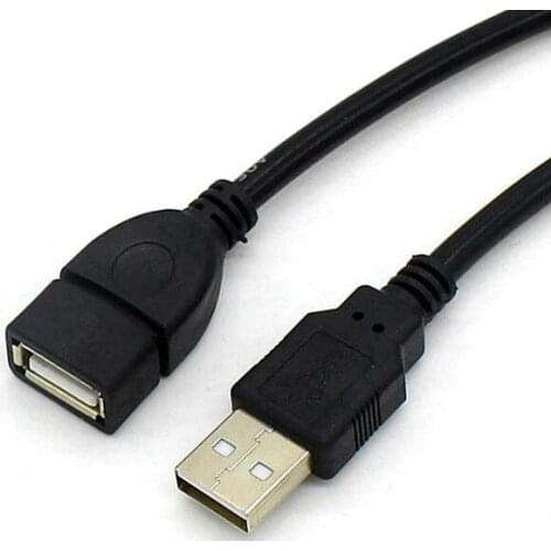 USB 2.0 extension cable 1.5m black nickel-plated head A-F USB extension data cable
