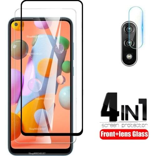 4 in 1 protective glass for samsung a11 screen protector tempered glas on for galaxy a 11 11a safety film samsun samsumg galaxi