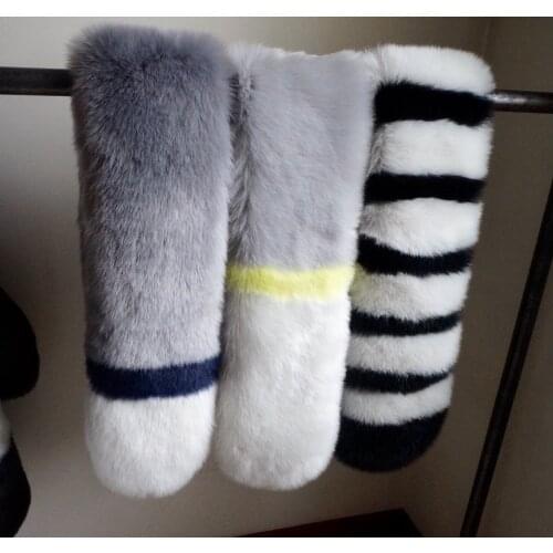 New lady blinger faux fur scarf super big fluffy velevt black striped galaxy grey faux fur shawl large pashmina winter fur cuff