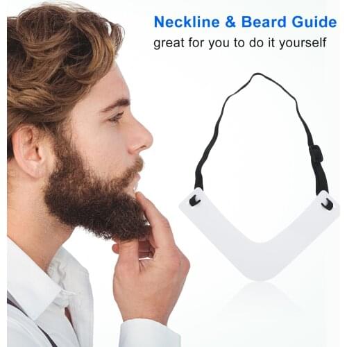 1pcs Beard Shaper Neckline Guide Hands-free Neckline Beard Shaping Template Beard Trimmer Tool Lineup Stencil Kit