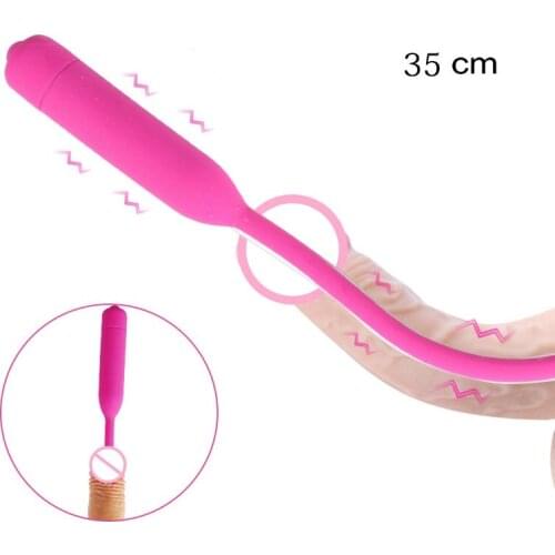 10 Speed Vibrater 45cm Long Urethral Vibrator Catheter Silicone Penis Plug Sex Toys Men Clitoral Vagina Orgasm Masturbation
