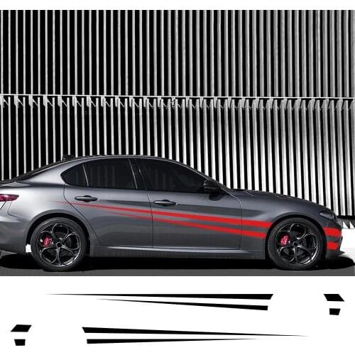 Car Sticker Long Side Stripe Decals Auto Vinyl Wrap DIY Decoration Sticker Car Racing Sports Styling Car Tuning Accessories 2pcs