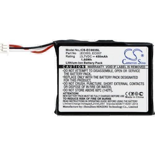 2021 Battery For Apple EC003 Mini 4GB M9806X/A,Mini 4GB M9806Z/A,Mini 6GB M9801,Mini 6GB M9801/A 450mAh / 1.67Wh