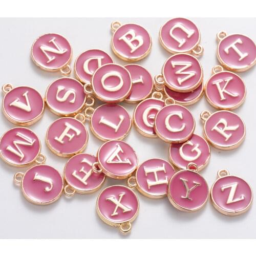 Diy jewelry accessories dripping alloy small pendants bracelet pendant accessories double-sided English 26 letters listing