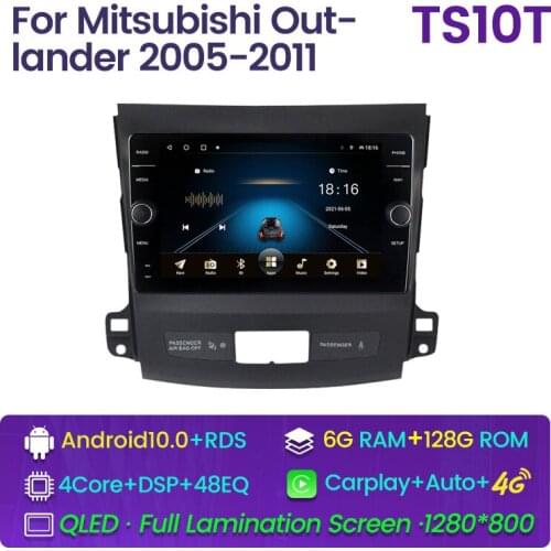 Android 10 Car Multimidia For Mitsubishi Outlander xl 2 CW0W 2005-2011 For Peugeot 4007 For Citroen C-Crosser 2007-2013 DSP RDS