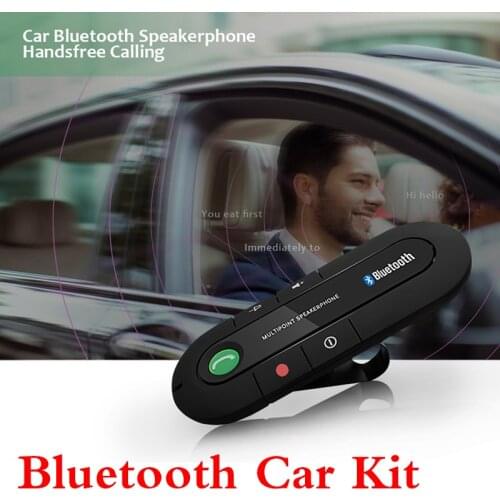 Bluetooth Handsfree Car Kit Wireless Bluetooth Speaker Phone MP3 Music Player Sun Visor Clip Speakerphone with Car Charger dfdf