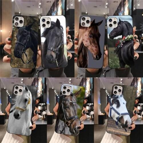 Horse Face Luxury Phone Case for iPhone 11 pro XS MAX 8 7 6 6S Plus X 5S SE 2020 XR case