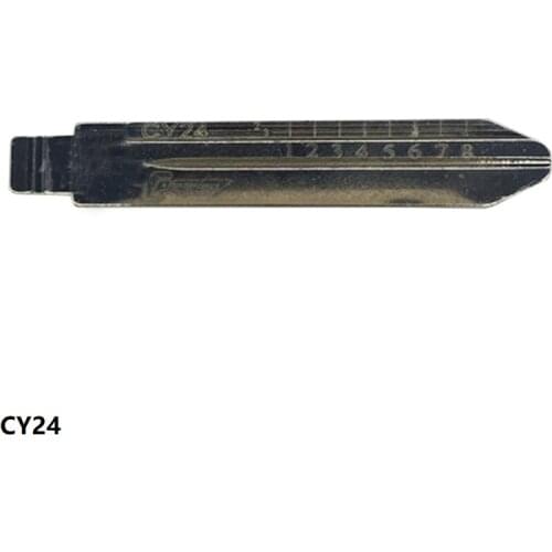 CY24 04# universal Car Key Blade with rafer line Engraved Line Key Scale Shearing Teeth Blank