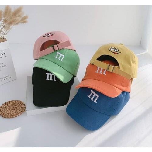 Childrens Baseball Cap Breathable Baby Cotton Summer Hat Outdoor Cap for Girls and Boys Sunshade Hip Hop Letter Caps for Child